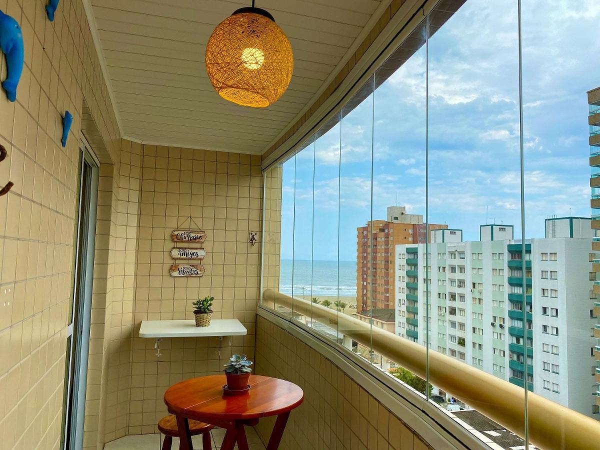 G086 - Apto Vista Mar Na Quadra Da Feirinha Da Guilhermina Praia Grande  Ngoại thất bức ảnh